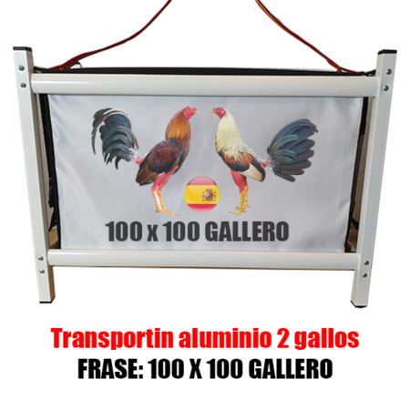 TRANSPORTIN-ALUMINIO-GALLOS-DE-PELEA 100 X 100 GALLERO