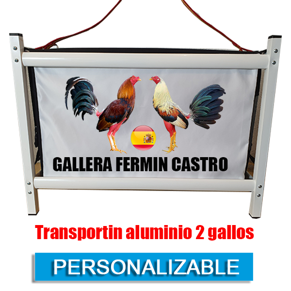 TRANSPORTIN GALLOS DE PELEA PERSONALIZABLE PERSONALIZADO