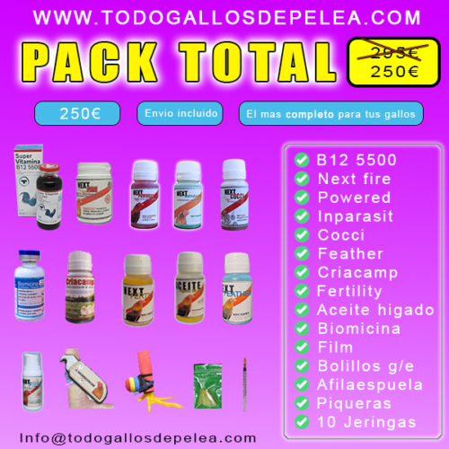 Pack total | el pack mas completo para tu gallera